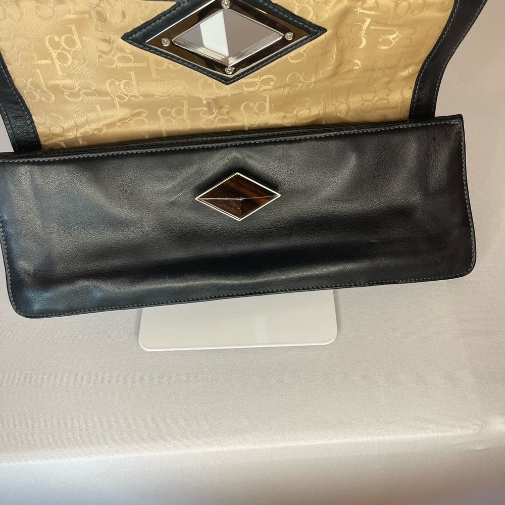 Black Leather Clutch - Picture 2 of 5